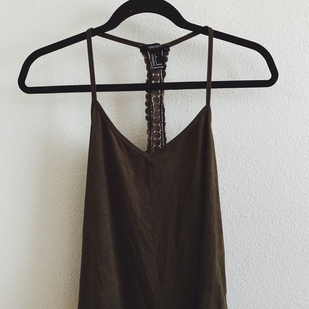 Olive Green Loose Tank